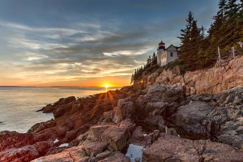 TSJ_20140909_4758_59_60.jpg :: Sunset at Bar Harbor Lighthouse Maine