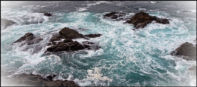 Chaos Amidst Serenity.jpg :: A storm surge creates chaos amidst a serene turquoise cove at Garrapata State Beach just south of Carmel, California.

Available as a 20\