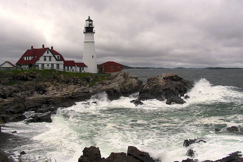 Portland Head Light.jpg :: My professional photographer portfolio was launched with this image of Portland Head Light at Cape Elizabeth, Maine while transporting my niece's worldly possessions back to Manhattan Beach, California.