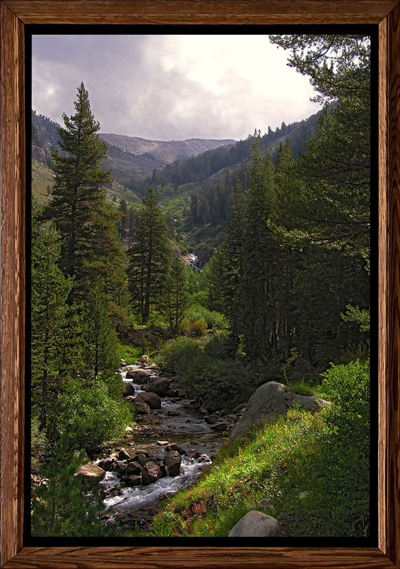 East Fork Kaweah River - Framed.jpg :: Headwaters of the East Fork Kaweah River in Mineral King, Sequoia National Park, California