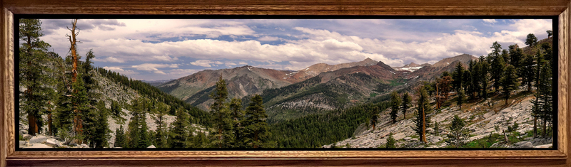 Mineral King Majesty - Framed.jpg :: High Sierra splendor at 9600' along the Eagle Lake trail with Sawtooth and Mineral Peaks in the distance at Mineral King, Sequoia National Park, California.