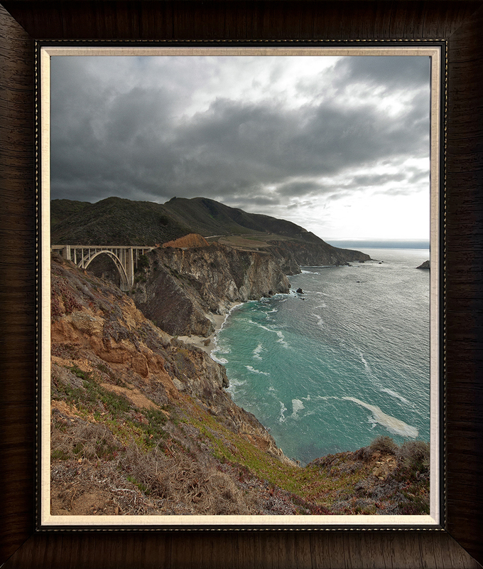 Play Misty For Me - Framed.jpg :: An approaching storm at the Bixby Creek bridge in Big Sur, California sets the scene as in the Clint Eastwood film classic.