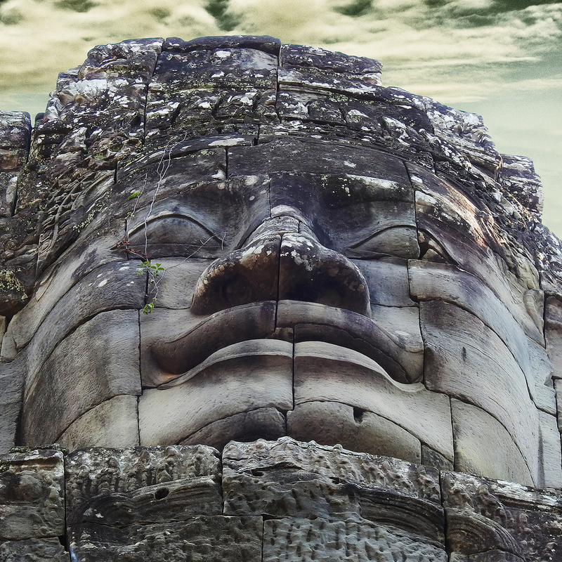 Bayon Temple 6465.jpg :: Smiling Buddha, Bayon Temple, Siem Reap, Cambodia