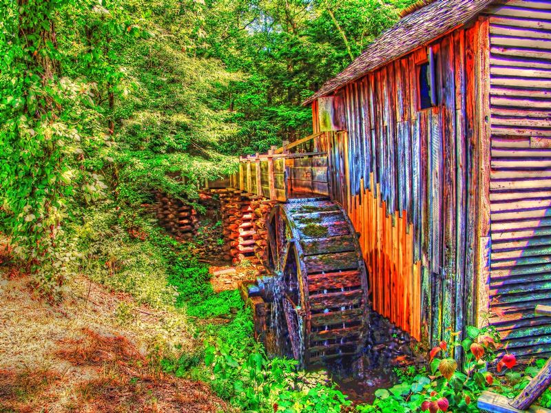 GSM15.jpg :: Grist Mill in the Smokey Mountains                               