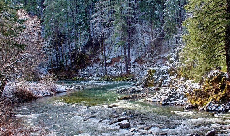 Early Spring II North Yuba River.jpg :: Catalogue No. 914
Image Size:   24X37 in. on Canvas