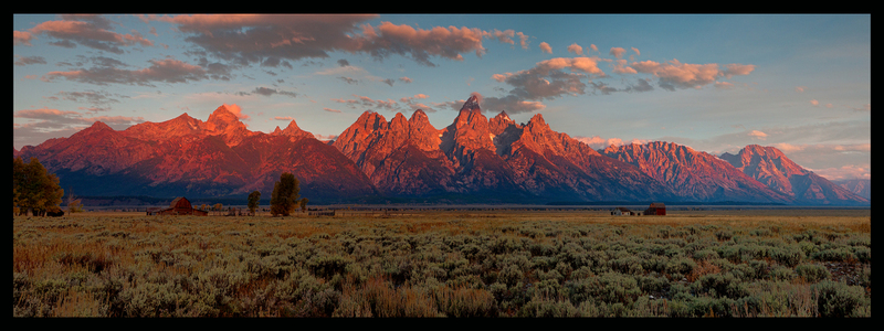 Teton Sunrise Panorama IV  22x62.jpg ::  $900