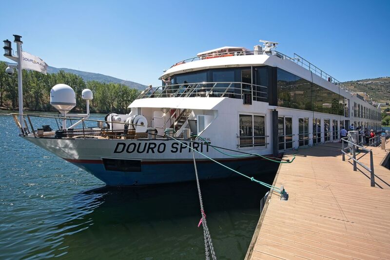 DC 22-0654-183.jpg :: Saga Douro River Cruise, Porto to Regua Lamego, River Douro: Afternoon aboard the MS Douro Spirit departing Porto to Lamego. Peso da Régua, Vila Real District for first stop on route to Lamego.  The MS Douro Spirit built in 2011 at WestSEA Shipyard (Viana do Castelo, Portugal). The ship sails under the flag of Portugal. Photo taken 30/08/2022