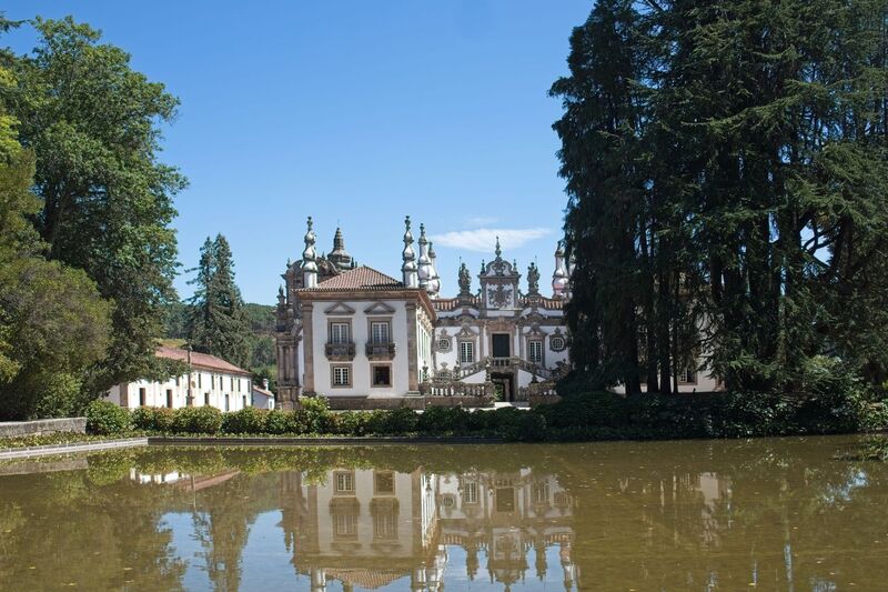 DC 22-0766-013.jpg :: Saga Douro River Cruise, Fundação da Casa de Mateus: The Mateus Palace , also known as the Solar de Mateus and Casa de Mateus , is located in the parish of Mateus , municipality of Vila Real, District of Vila Real. The Casa de Mateus was built in the first half of the 18th century by the 3rd Morgado de Mateus, António José Botelho Mourão. The house was always administered by the Sousa Botelho family. The project for this palace was presumably designed by the architect Nicolau Nasoni. The Palace consists of the main house, the gardens, the wine cellar and a chapel. The Mateus Palace has been classified as a National Monument since 1910. Photo taken 30/08/2022