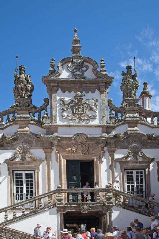 DC 22-0766-022.jpg :: Saga Douro River Cruise, Fundação da Casa de Mateus: The Mateus Palace, also known as the Solar de Mateus and Casa de Mateus, is located in the parish of Mateus, municipality of Vila Real, District of Vila Real. The Casa de Mateus was built in the first half of the 18th century by the 3rd Morgado de Mateus, António José Botelho Mourão. The house was always administered by the Sousa Botelho family. The project for this palace was presumably designed by the architect Nicolau Nasoni. The Palace consists of the main house, the gardens, the wine cellar and a chapel. The Mateus Palace has been classified as a National Monument since 1910. Photo taken 30/08/2022