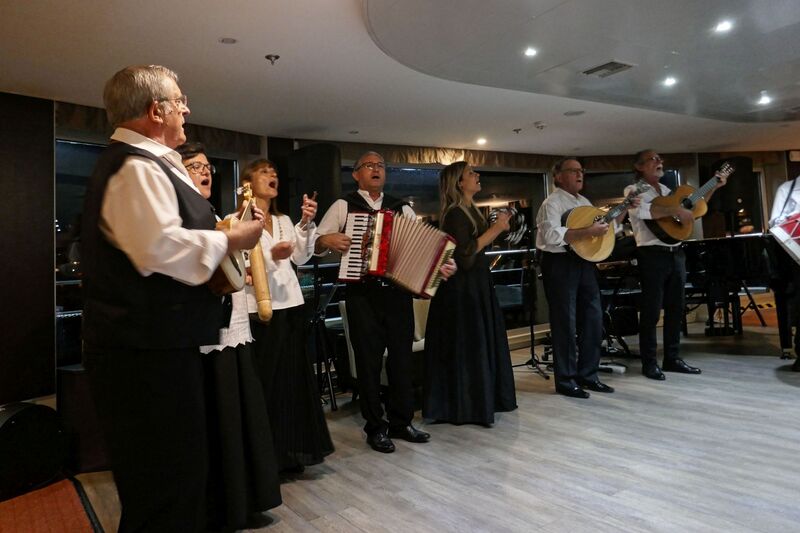 DC 22-0789-037.jpg :: Saga Douro River Cruise, Regua Lamego to Pinhao, River Douro: Fado musicians, known as fadistas, are performers of Fado, a traditional Portuguese music genre characterized by deep emotions and longing, or saudade. Photo taken 30/08/2022.