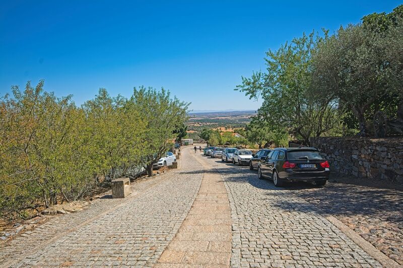 DC 22-0791-011.jpg :: Saga Douro River Cruise, Barca d'Alva, Castelo Rodrigo: Outside the castle walls, visitor parking. Photo taken 31/08/2022