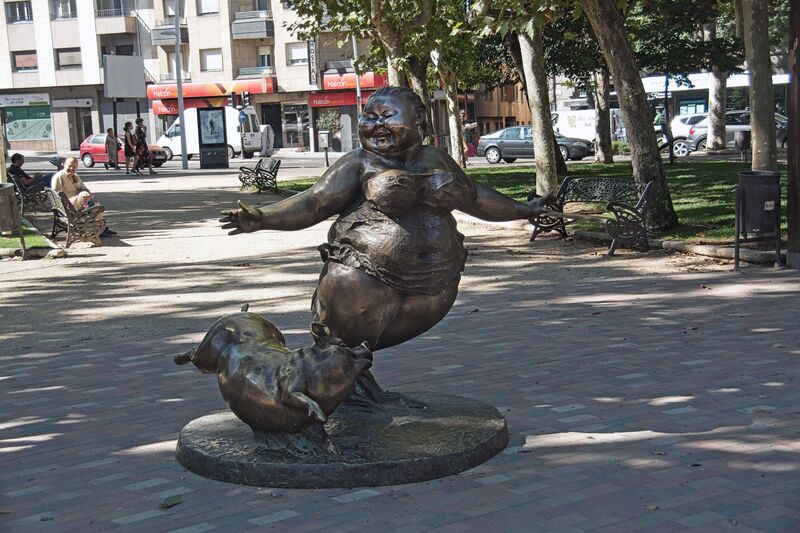 DC 22-0794-006.jpg :: Saga Douro River Cruise, Salamanca. Spain: This is the bronze sculpture titled \