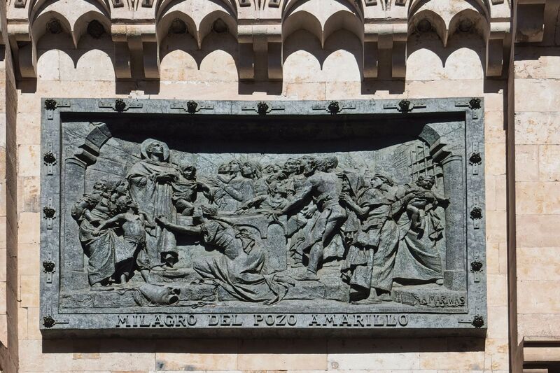 DC 22-0794-098.jpg :: Saga Douro River Cruise, Salamanca. Spain: A relief sculpture titled \