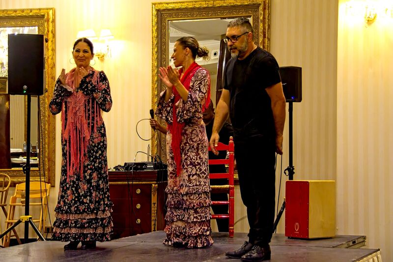 DC 22-0794-126.jpg :: Saga Douro River Cruise, Salamanca. Spain: The 5-star Hotel Alameda Palace. The hotel is located on the Paseo de la Estación, just 300 meters from the centre of Salamanca. Flamenco show. Photo taken 01/09/2022