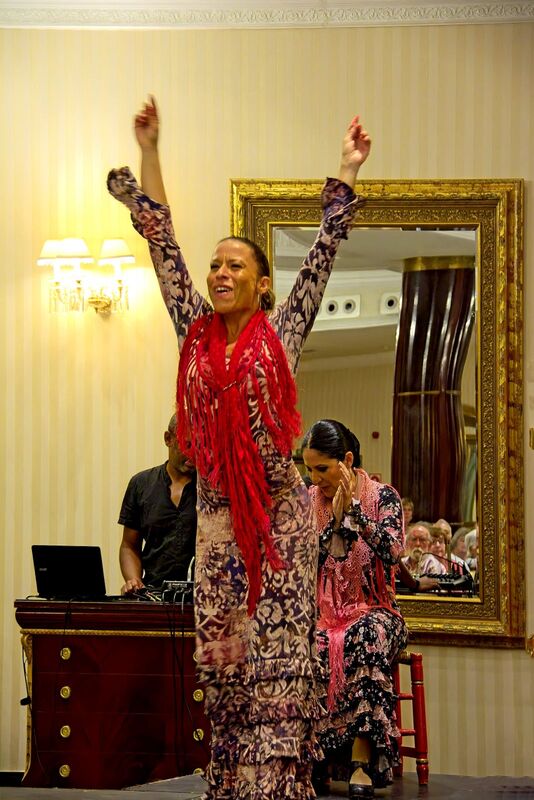 DC 22-0794-127.jpg :: Saga Douro River Cruise, Salamanca. Spain: The 5-star Hotel Alameda Palace. The hotel is located on the Paseo de la Estación, just 300 meters from the centre of Salamanca. Flamenco show. Photo taken 01/09/2022