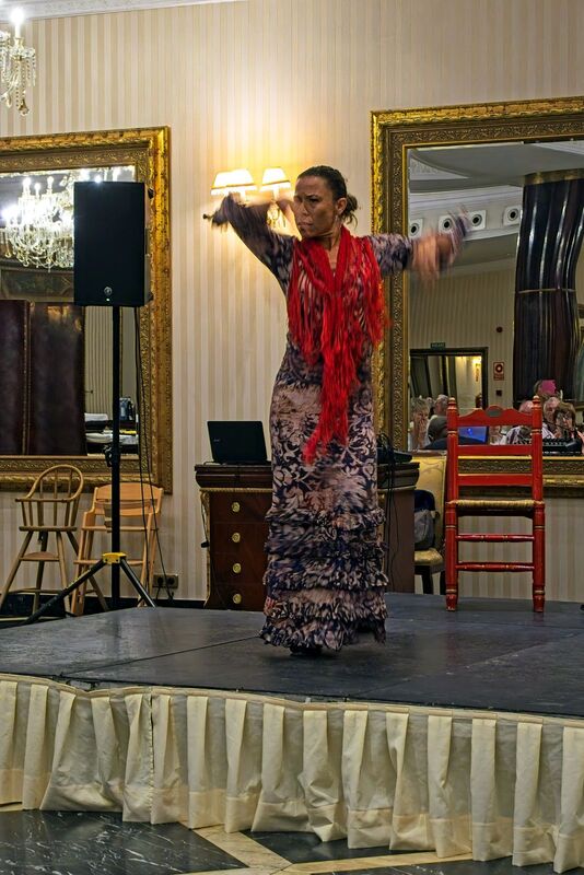 DC 22-0794-142.jpg :: Saga Douro River Cruise, Salamanca. Spain: The 5-star Hotel Alameda Palace. The hotel is located on the Paseo de la Estación, just 300 meters from the centre of Salamanca. Flamenco show. Photo taken 01/09/2022