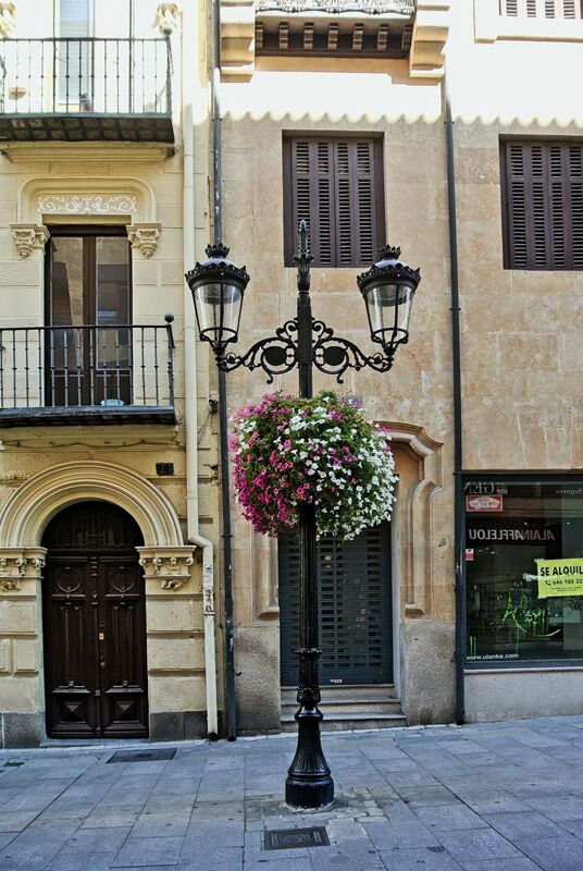 DC 22-0794-149.jpg :: Saga Douro River Cruise, Salamanca. Spain: Ornate street lights in Calle Toro. Photo taken 01/09/20