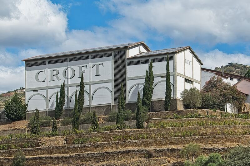 DC 22-0797-058.jpg :: Saga Douro River Cruise, Pocinho to Pinhao, River Douro: Quinta da Roêda, the famous wine-growing estate owned by the Port house Croft. Croft is one of the oldest active Port wine producers, founded in 1588. The wines from this property form the core of Croft's Vintage Port blends. The estate is known for its distinctive terraced vineyards, which have been used for growing grapes for centuries. Photo taken 02/09/2022