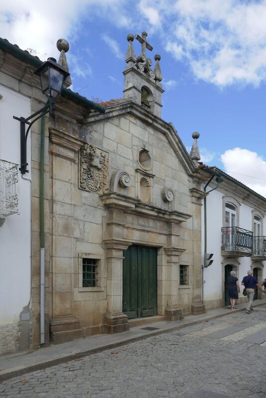 DC 22-0808-009.jpg :: Saga Douro River Cruise, Favaios:  The building featured in the image is the Casa de Santo António (also known as the Solar de Santo António de Favaios), a 17th-century manor house and chapel located in the village of Favaios. This historical building is part of the architectural complex in the main square and Rua Direita of Favaios. Photo taken 02/09/2022