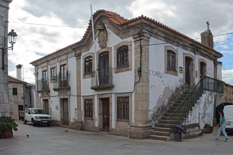 DC 22-0808-011.jpg :: Saga Douro River Cruise, Favaios:  This building in the image is the former Town Hall, Jail, and Court of the District in the historic village of Favaios, Portugal. The village itself is known as the \