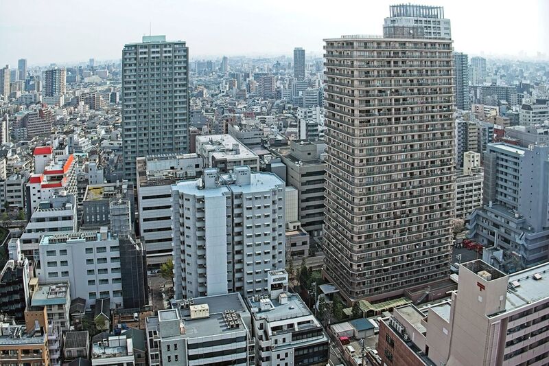 DC 23-0677-010.jpg :: Iglu Tour, Ultimate Japan & Cherry Blossom: Tokyo, Japan, Sunshine City, Prince Hotel. View from hotel room of the city skyline. Photo taken 31/03/2023
