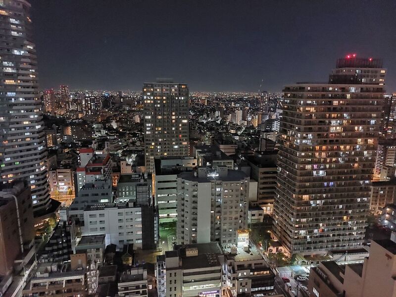DC 23-0677-013.jpg :: Iglu Tour, Ultimate Japan & Cherry Blossom: Tokyo, Japan, Sunshine City, Prince Hotel. View from hotel room of the city skyline at night. Photo taken 31/03/2023