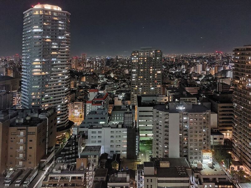 DC 23-0677-014.jpg :: Iglu Tour, Ultimate Japan & Cherry Blossom: Tokyo, Japan, Sunshine City, Prince Hotel. View from hotel room of the city skyline at night. Photo taken 31/03/2023