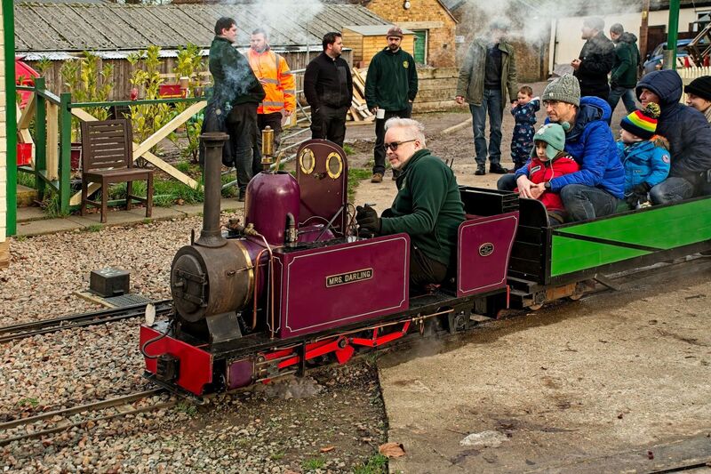 DC 24-0738-017.jpg :: Swanley New Barn Railway, Swanley Park Kent: Mrs. Darling - a Tinkerbell based design, 0-4-2T: Based on Tinkerbell of the Moors Valley railway. Entered service August 2017. Built by P. Jackson. Photo taken 01/01/2024