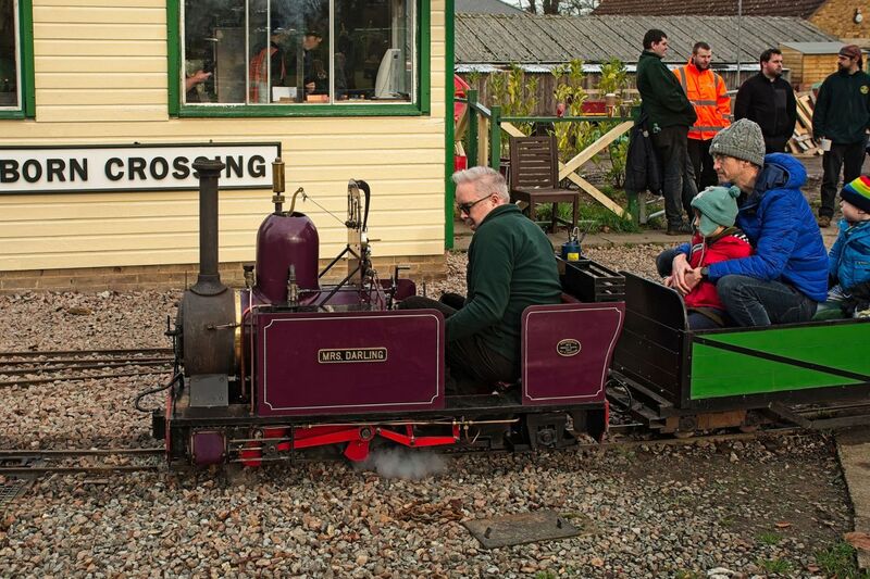 DC 24-0738-018.jpg :: Swanley New Barn Railway, Swanley Park Kent: Mrs. Darling - a Tinkerbell based design, 0-4-2T: Based on Tinkerbell of the Moors Valley railway. Entered service August 2017. Built by P. Jackson. Photo taken 01/01/2024