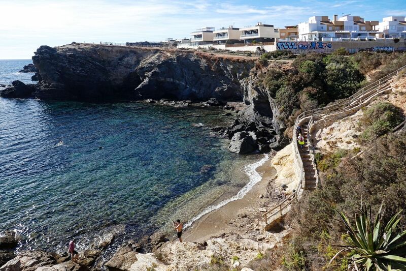 DC 24-0764-021.jpg :: Cabo de Palos, La Manga, Spain: Cabo de Palos is a cape in the Spanish municipality of Cartagena, in the region of Murcia. It is part of a small range of volcanic mounts that form a small peninsula. The Mediterranean islands of Grosa and the group known as the Hormigas Islands are part of this range, as well as the islands in the Mar Menor (“Little Sea”). The name Palos is derived from the Latin word palus, meaning ‘lagoon’, a reference to the Mar Menor. Photo taken 06/12/2024
