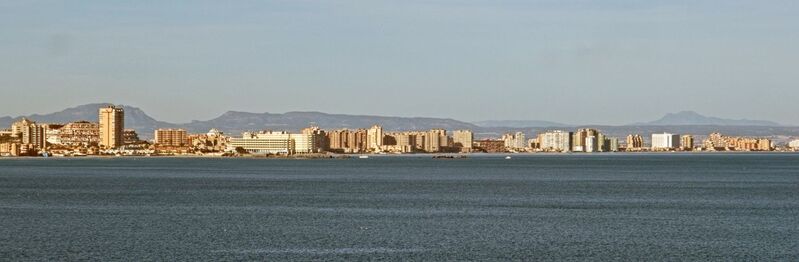 DC 24-0764-057.jpg :: Cabo de Palos, La Manga, Spain: Cabo de Palos is a cape in the Spanish municipality of Cartagena, in the region of Murcia. It is part of a small range of volcanic mounts that form a small peninsula. The Mediterranean islands of Grosa and the group known as the Hormigas Islands are part of this range, as well as the islands in the Mar Menor (“Little Sea”). The name Palos is derived from the Latin word palus, meaning ‘lagoon’, a reference to the Mar Menor. La Manga strip. Photo taken 06/12/2024