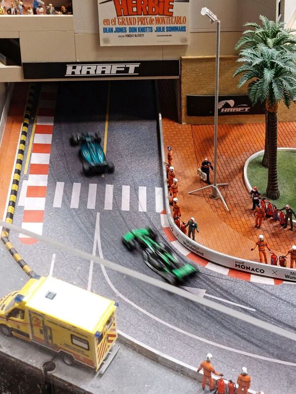 DC 25-0767-028.jpg :: Miniatur Wunderland Hamburg, Germany: The Miniatur Wunderland is, according to Guinness World Records, the largest model railway system in the world. It is located at the historic Speicherstadt in Hamburg and is one of the most popular and most visited sights in Germany. The exhibition includes around 1,230 digitally controlled trains with more than 12,000 wagons. The Wonderland is also designed with around 4,300 houses and bridges, more than 10,000 vehicles – of which around 350 drive independently on the installation – 47 airplanes and around 290,000 figures. The system features a recurring day-night lighting cycle and almost 500,000 built-in LED lights. Of the 7,000 m2 (75,347 sq ft) of floorspace, the models occupies 1,545 m2 (16,630 sq ft). P.s. Part of the Monaco section of the exhibition, The world  famous tunnel section under the Fairmont Hotel. Photo taken 20/01/2025