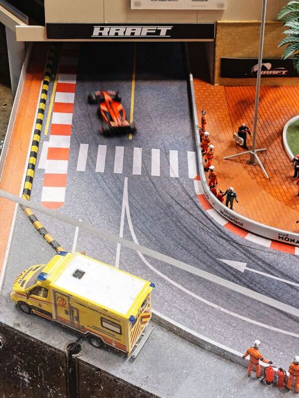 DC 25-0767-029.jpg :: Miniatur Wunderland Hamburg, Germany: The Miniatur Wunderland is, according to Guinness World Records, the largest model railway system in the world. It is located at the historic Speicherstadt in Hamburg and is one of the most popular and most visited sights in Germany. The exhibition includes around 1,230 digitally controlled trains with more than 12,000 wagons. The Wonderland is also designed with around 4,300 houses and bridges, more than 10,000 vehicles – of which around 350 drive independently on the installation – 47 airplanes and around 290,000 figures. The system features a recurring day-night lighting cycle and almost 500,000 built-in LED lights. Of the 7,000 m2 (75,347 sq ft) of floorspace, the models occupies 1,545 m2 (16,630 sq ft). P.s. Part of the Monaco section of the exhibition, The world  famous tunnel section under the Fairmont Hotel. Photo taken 20/01/2025