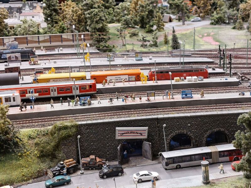 DC 25-0767-137.jpg :: Miniatur Wunderland Hamburg, Germany: The Miniatur Wunderland is, according to Guinness World Records, the largest model railway system in the world. It is located at the historic Speicherstadt in Hamburg and is one of the most popular and most visited sights in Germany. The exhibition includes around 1,230 digitally controlled trains with more than 12,000 wagons. The Wonderland is also designed with around 4,300 houses and bridges, more than 10,000 vehicles – of which around 350 drive independently on the installation – 47 airplanes and around 290,000 figures. The system features a recurring day-night lighting cycle and almost 500,000 built-in LED lights. Of the 7,000 m2 (75,347 sq ft) of floorspace, the models occupy 1,545 m2 (16,630 sq ft). P.s. Part of the Germany section of the exhibition. Altona, Hamburg. Photo taken 20/01/2025