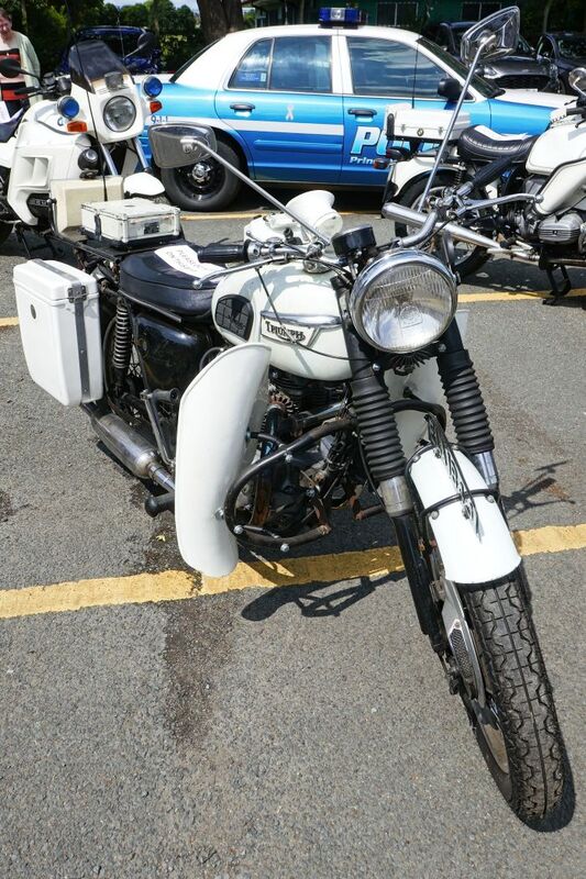 DC 25-0777-068.jpg :: Marlow House, Sidcup, Historic Police Cars Display: 1971 Triumph Tiger. Part of the Metropolitan Police Historic Vehicle Collection. Reg No. ELA 184J. Photo taken 08-06-2025
