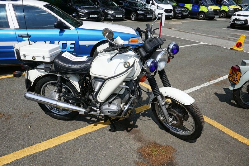 DC 25-0777-071.jpg :: Marlow House, Sidcup, Historic Police Cars Display: 1979 BMW R80. Part of the Metropolitan Police Historic Vehicle Collection. Reg No. YYX 165T. Photo taken 08-06-2025