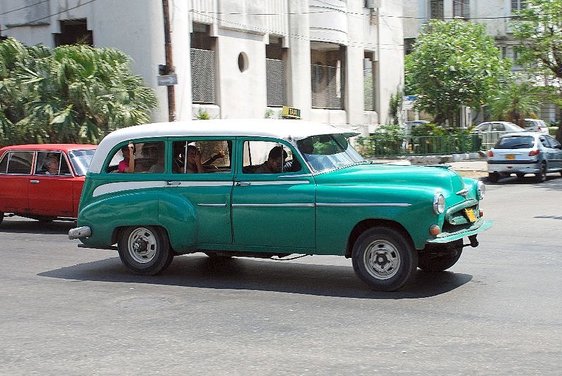 DC 11-0240-081.jpg :: 2011 - Cuban Classic Cars - 1952 Chevrolet Wagon. Outside the Hotel Tryp Habana Libre in Havana. 26/05/2011  

