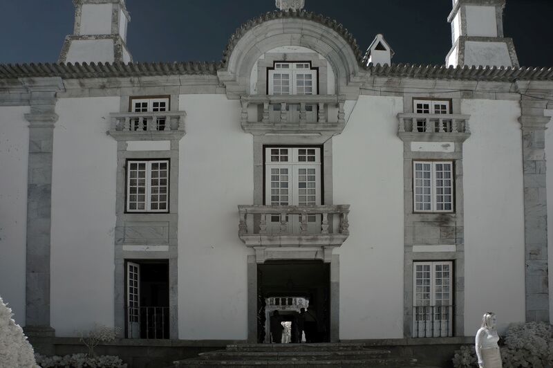 DC 22-0766-095a.jpg :: Saga Douro River Cruise, Fundação da Casa de Mateus: The Mateus Palace, also known as the Solar de Mateus and Casa de Mateus, is located in the parish of Mateus, municipality of Vila Real, District of Vila Real. The Casa de Mateus was built in the first half of the 18th century by the 3rd Morgado de Mateus, António José Botelho Mourão. The house was always administered by the Sousa Botelho family. The project for this palace was presumably designed by the architect Nicolau Nasoni. The Palace consists of the main house, the gardens, the wine cellar and a chapel. The Mateus Palace has been classified as a National Monument since 1910. Infra-Red Image. Photo taken 30/08/2022