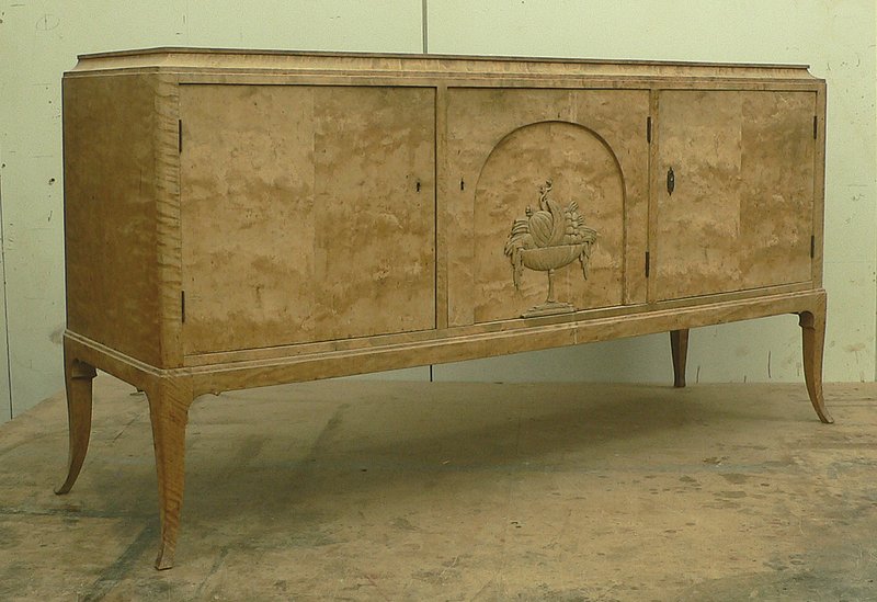 1920s Swedish figured birch sideboard custom finished.jpg