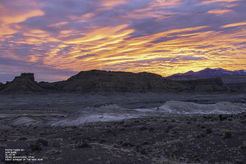 01-01-2025 First Sunrise Henry Mountains Utah.jpg :: Looking into the new year.