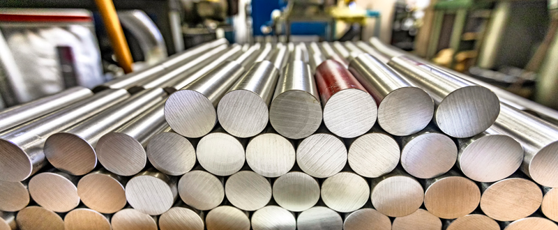 Steel Metal Rods Stacked in a factory 001(1).jpg :: Close Up of Steel Metal Rods Stacked in a factory