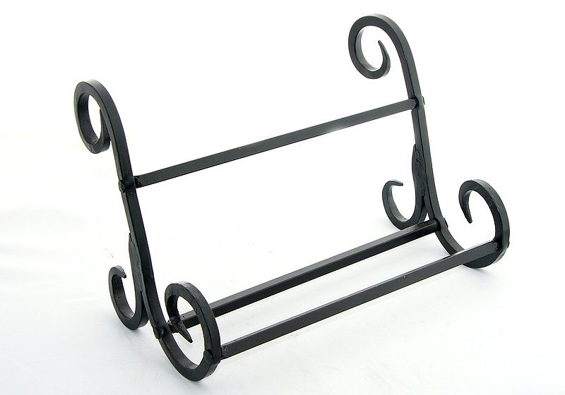 Bookstand.jpg :: $50.00 - The bookstand works great to hold an open cookbook or even as a display stand for your family bible. It can even hold CDs or DVDs. The bookstand is approx 12\