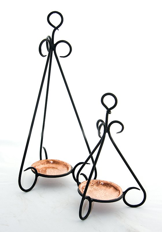 Candle Holders - Lg . Sm.jpg :: There are two different sizes for these candle holders: the larger is approx 14\