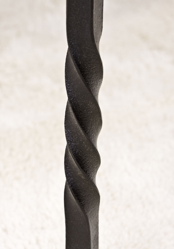 Coffee_Table_0080.jpg :: Coffee Detail of Twist on Leg. Each leg has both a left and right-hand twist.