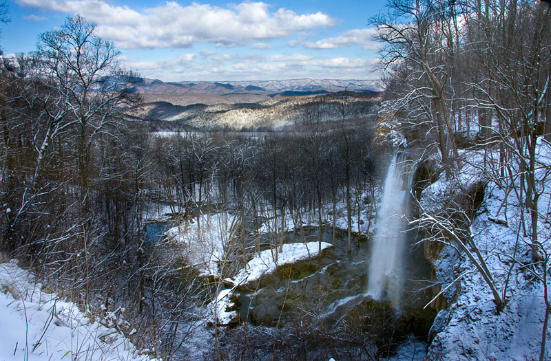 FS Winter_2009.jpg :: Falling Spring taken in Feb 2009 during a very cold couple of days. Not much snow but lots of ice.