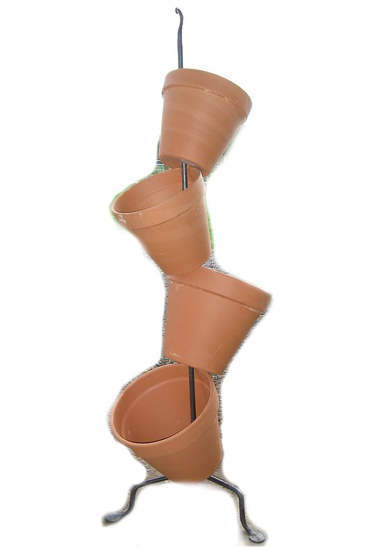 Garden Pot Holder.jpg :: $35.00 (Pots not included.) - What a great way to hang your garden pots for cleaning or storage. The base of the piece is approx 12\