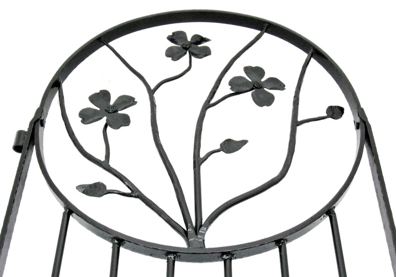 Gate-9.jpg :: Blacksmith, gate, flower,leaf