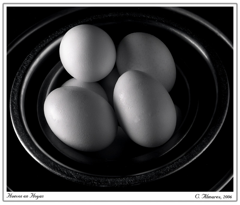 Huevos en Hoyas - WIP RTP.jpg :: Shot this with a 4x5 view camera while still in the Army in Sierra Vista, AZ. Light filtering through a window pane, the bowl on the ground inside a doorway. Used a 4x5 view camera and shot in B&W.