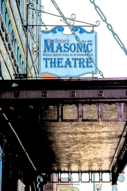 Masonic Theater Sign-FX.jpg :: Marquee at Masonic Theater in Clifton Forge.