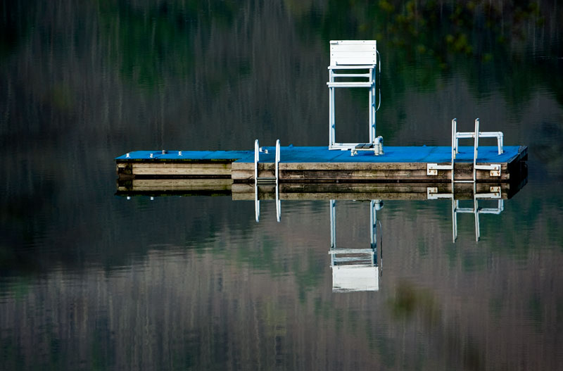 Off-Season Serenity.jpg :: The diving dock is a busy place during the Summer swim season but an island of tranquility during the off-season.